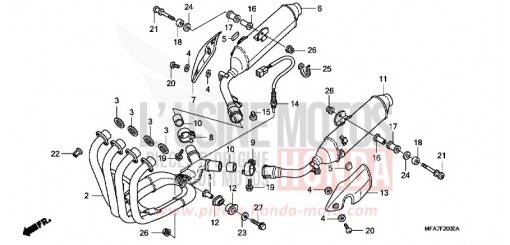 SILENCIEUX D'ECHAPPEMENT CBF10007 de 2007